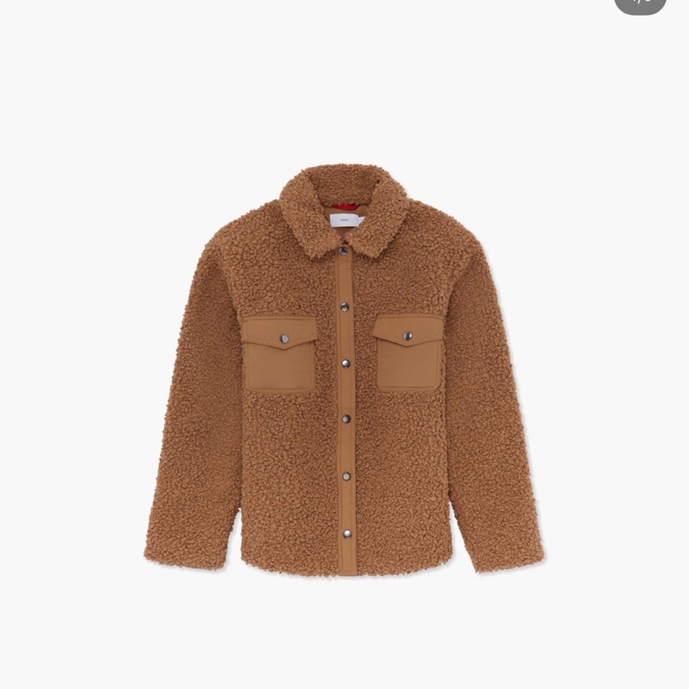 Onia Camel Sherpa Nylon Jacket Medium NWT